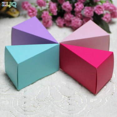 10pcs Candy Box Triangle Cake Box Gift